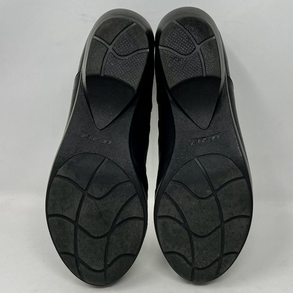 Abeo Womens 6565 Black Pleated Top Slip On Comfort Shoes 3D Insert Size 9 VGC - Picture 10 of 11